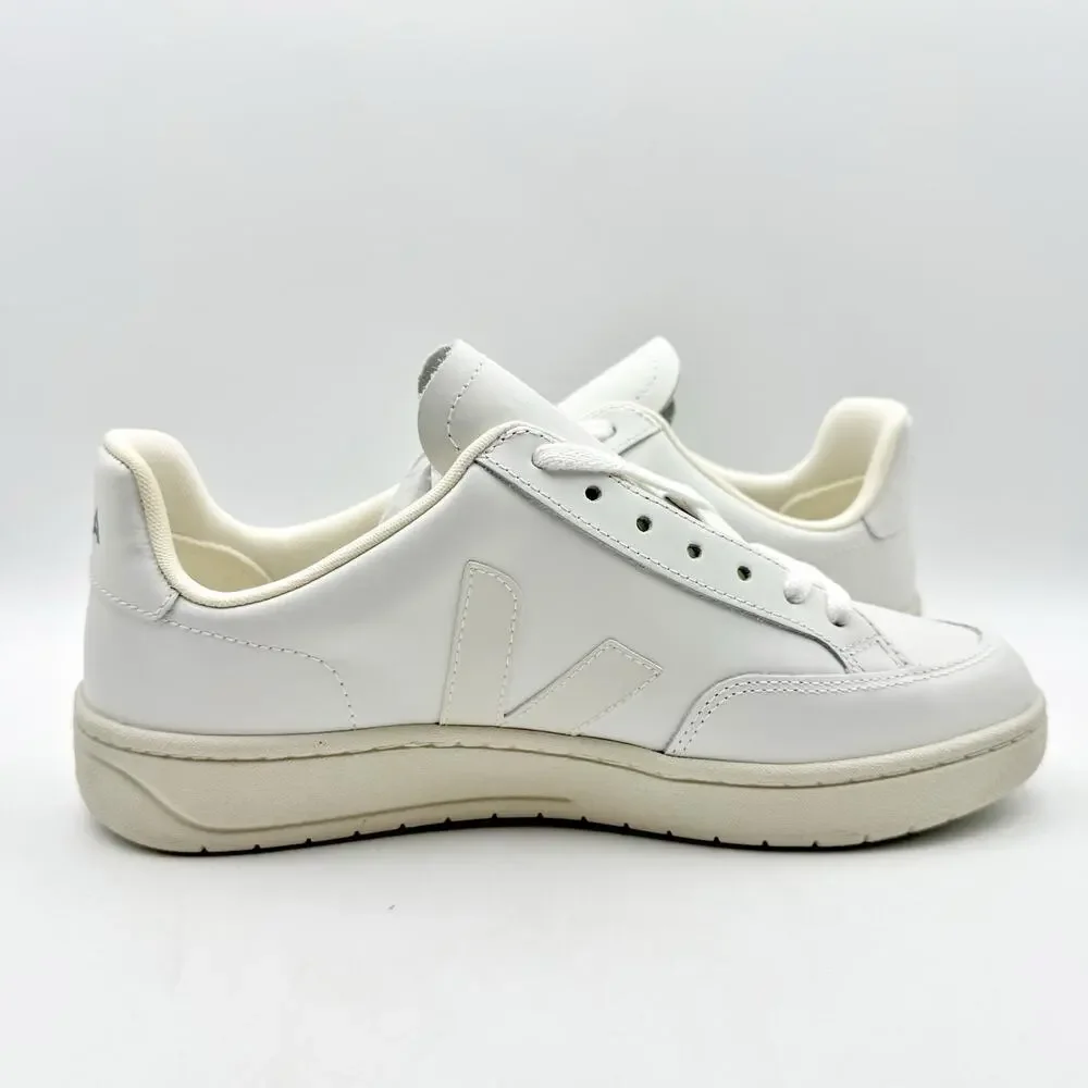 Veja Womens V-12 Sneakers US 8 EU 41 White Leather Lace Up NIB_4